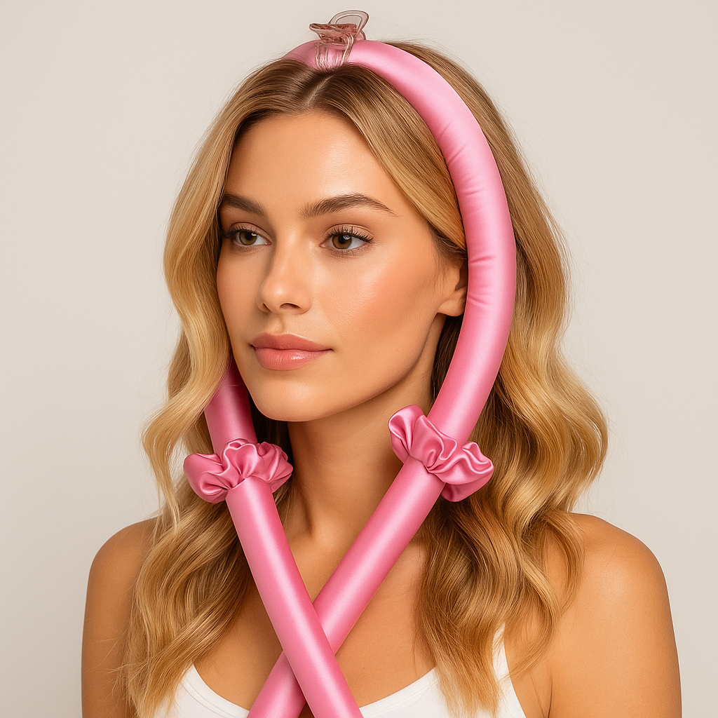 Heatless Curls - Premium - Silkycurls - Roze - 100 cm