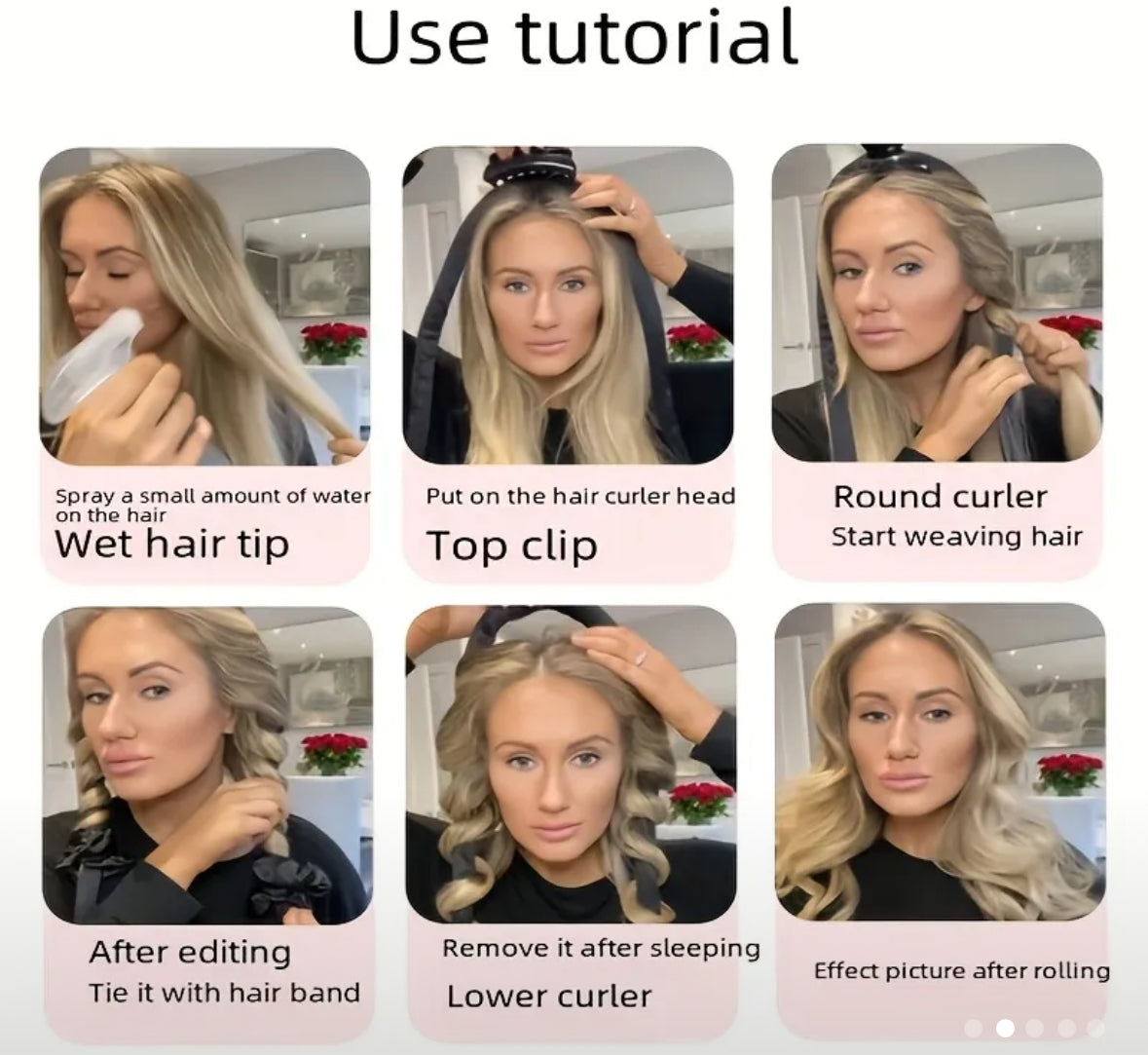 Heatless Curls - Premium - Silkycurls - Roze - 100 cm